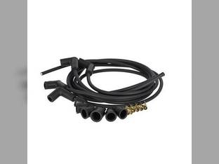 Spark Plug Wire Set - 4 Cylinder - Copper Core - 90 Degree Boots Compatible with Ford 4000 John Deere 3020 International Case Massey Ferguson Minneapolis Moline Allis Chalmers Massey Harris Oliver