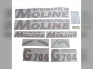 Tractor Decal Set G704 Red Vinyl Minneapolis Moline G704