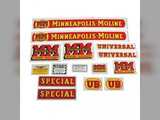 Tractor Decal Set UB Special Mylar Minneapolis Moline UB