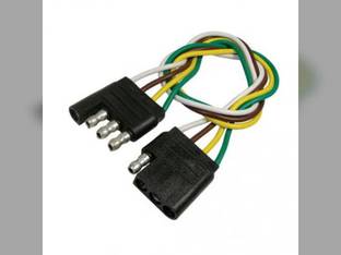 Pre Wired Molded Trailer Connector 4 Way 12" 16 Gauge