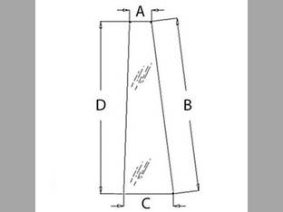 Cab Glass - Front Door RH or LH Massey Ferguson 3670 3075 3645 3680 3120 3050 3660 3060 3630 3125 3070 3650 3095 3655 3690 3090 3065 3140 3389399M1