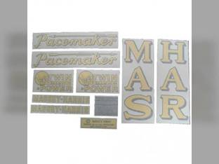 Tractor Decal Set Pacemaker Vertical Fenders Vinyl Massey Harris Pacemaker