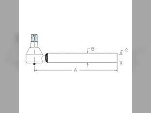 Power Steering Cylinder Tie Rod End Kubota M105 M9000 M110 M95 3A161-62920