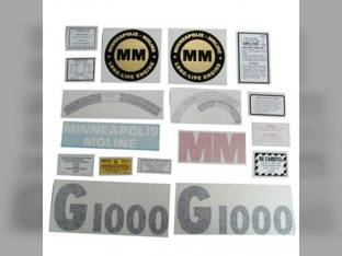 Tractor Decal Set G1000 Vinyl Minneapolis Moline G1000