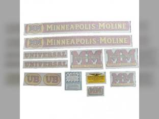 Tractor Decal Set UB Vinyl Minneapolis Moline UB