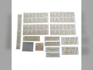 Tractor Decal Set Mass Harris 201 Standard Vinyl Massey Harris 201