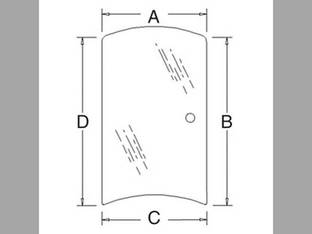 Cab Glass - Side Window RH Kubota M5040 M6040 M7040 M8540 M9540 3C581-70540
