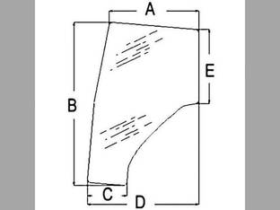 Cab Glass - Door LH Kubota L3710 L4310 L4610 T0290-70773