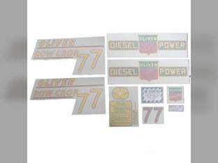 Tractor Decal Set 77 Row Crop Diesel Yellow Vinyl Oliver 77