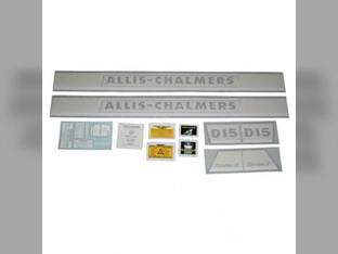 Decal Set D15 Series II Gas w/Chrome Vinyl Allis Chalmers D15