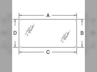 Cab Glass - Rear Lower Tinted John Deere 5320 5520 5325 5525 6403 5420 5220 5225 5425 5625 6603 R201481