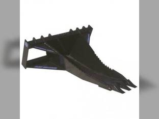 Blue Diamond - Skid Steer Stump Bucket Curved Bottom With Teeth Extreme Duty