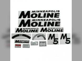 Tractor Decal Set M5 Black Mylar Minneapolis Moline M5