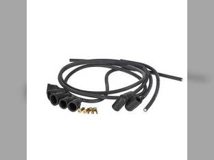 Spark Plug Wire Set - 2 Cylinder - Copper Core - 90 Degree Boots Compatible with John Deere HNH G B BO 520 BN D 630 GW LA AW GN HWH A 720 AI 530 GH 70 BW BWH BR H LI AO AR ANH 60 BNH 50 730 620 L GM