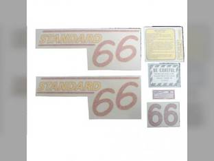 Tractor Decal Set 66 Standard Red Vinyl Oliver 66