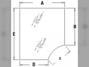 Cab Glass - Windshield John Deere 610B 310 410B 315 515 415B 415 410 710B 315CH 610 210C 515B 710C 510B 210 510 315C 410C 310C 510C 610C 710 T69866