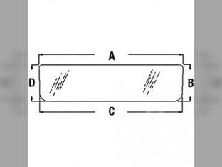 Cab Glass - Rear Window Bottom John Deere 315D 300 410 410E 315 710D 315SE 310D 410D 510D 310 310E 310SE 300D 510 T132952
