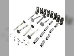 Valve Train Kit with Guides Springs and Locks fits Massey Ferguson 50 202 204 2135 2200 F40 TO30 TO35 35 50 135 202 204 2135 2200 fits Massey Harris 50 fits Continental Z129 Z134