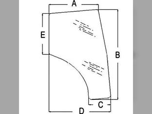 Cab Glass - Door LH Kubota L3240 L3430 L3540 L3940 L4240 L4330 L4630 L4740 L5030 L5240 L5450 L5740 T1155-70772