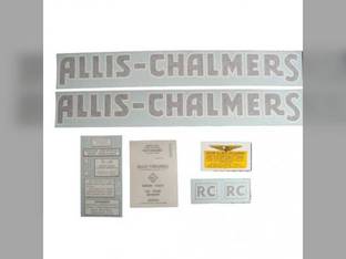 RC Decal Set Black with Long A & S Vinyl fits Allis Chalmers RC
