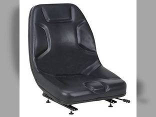 Seat Assembly with Rails Large Bucket Black Vinyl Bobcat 751 S175 773 S250 873 863 753 S150 S185 S160 Case 450 440 1845C 420 1840 570LXT Ford 650 550 655 555 Mustang Gehl Allis Chalmers Caterpillar