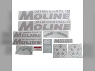 Tractor Decal Set 5 Star Red Vinyl Minneapolis Moline 5 Star