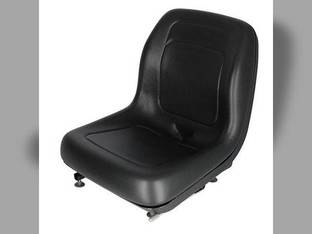 Bucket Seat with Rails Vinyl Black New Holland John Deere 4520 2520 4320 4400 Case 430 Bobcat Gehl Case IH Komatsu International 574 Kubota Ford Mustang Daewoo Caterpillar Massey Ferguson JCB Montana