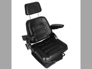 Seat Assembly Full Adjustment with Suspension Vinyl Black Universal