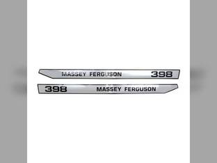 398 Hood Decal Set Vinyl fits Massey Ferguson 398 300323M91 3900323M92