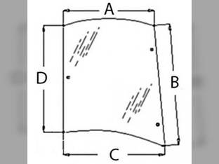 Cab Glass - Side Window RH Massey Ferguson 8245 8120 6255 8220 8250 8270 6265 8150 6245 6235 6190 6280 6170 8160 8280 8140 6290 6270 8240 6180 6140 8210 6150 8260 3902131M1