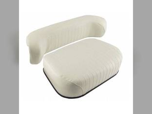 Seat Cushion Set - 2 Piece Embossed Vinyl Cream fits White 2-62 2-70 2-78 2-85 2-105 2-150 4-78 fits Oliver 1550 1555 1650 1655 1750 1755 1850 1855 1950 1955 2255 fits Minneapolis Moline G955 G1355