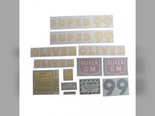 Tractor Decal Set Super 99 GM Vinyl Oliver Super 99