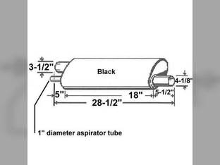 Muffler fits Case 1570 A135881 CA-21