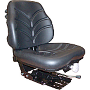 Vinyl Seat Assembly for Open Station Tractors - Black