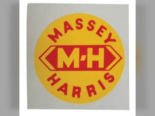 Tractor Decal 3" Round M-H Yellow w/Red Letters Mylar Massey Harris Challenger 201 744 82 202 20 81 Pony Pacemaker 30 333 50 22 101 203 745 444 44 102 Colt 33 555 55 Mustang