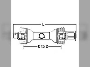 Universal PTO Driveline Extra Long Hay Tedder CS45513 Vermeer 502700002