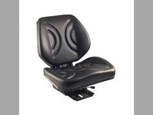 Low Back Seat Black Vinyl with Mechanical Suspension Compatible with Ford 4600 6610 4000 7610 5610 6600 4110 2000 3600 John Deere 2020 2030 2750 2550 1020 2355 2555 2350 2040 Long David Brown Belarus