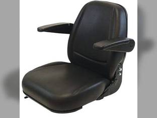 Seat Assembly - Deluxe High-Back with Armrest 230 Series Compatible with New Holland John Deere 240 320 Kubota Caterpillar Bobcat 753 T190 T190 T190 S175 763 S185 773 773 S160 Gehl Mustang Case 1845C