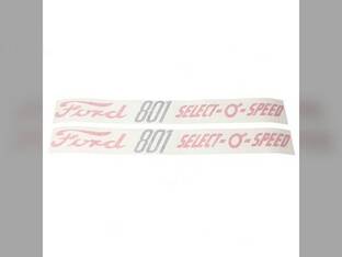 Hood Decal Set Select-O-Speed Vinyl fits Ford 801