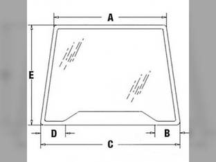 Cab Glass - Windshield Front New Holland 8560 TM175 TM135 TM155 TM165 8160 TM150 TM140 TM115 TM190 8360 TM130 8260 TM120 TM125 82000296 Case IH MXM190 MXM140 MXM130 MXM120 MXM155 MXM175 82000296