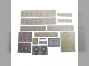 Tractor Decal Set Super 99 GM Diesel Vinyl Oliver Super 99
