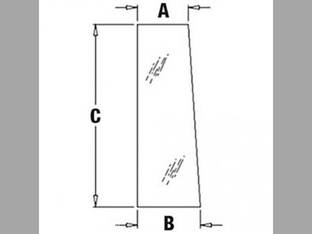 Cab Glass - Rear Side RH John Deere 710G 710 315SG 310SJ 310G 310 410J 315 410 410G 710J 310J 310SG T164706