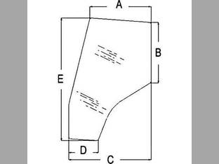 Cab Glass - Door LH Tinted Massey Ferguson 4235 4245 4253 4265 4355 4240 4225 4243 4255 4260 4270 4263 3805643M1