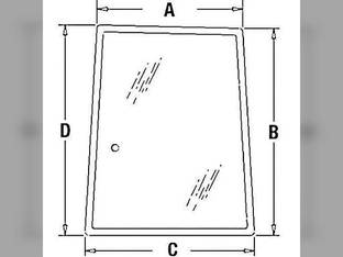 Cab Glass - Side Window LH New Holland TS110 TM150 TM140 TM115 TM130 TM165 TS100 TS115 TM120 TM125 TM135 TS90 Case IH MXM120 MXM155 MXM140 MXM130 MXM175 MXM190 Ford 6640 5640 8340 7740 8240 7840