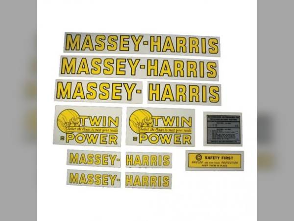 Massey Harris Mustang Tractor Decal Set