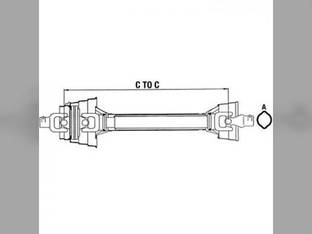 Complete CV PTO Driveline - 1- 3/8" -6 F0692-A 826-125C