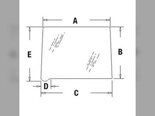 Cab Glass - Rear Quarter Window RH or LH International Hydro 100 766 966 1066 1466 1468 1566 1568 109168C1