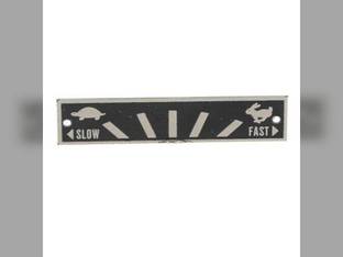 Throttle Speed Indicator Plate International 1566 966 1568 Hydro 100 1466 766 1066 1468 539232R1
