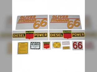Tractor Decal Set 66 Standard Diesel Yellow Mylar Oliver 66