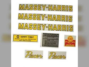 Tractor Decal Set Pacer Mylar Massey Harris Pacer